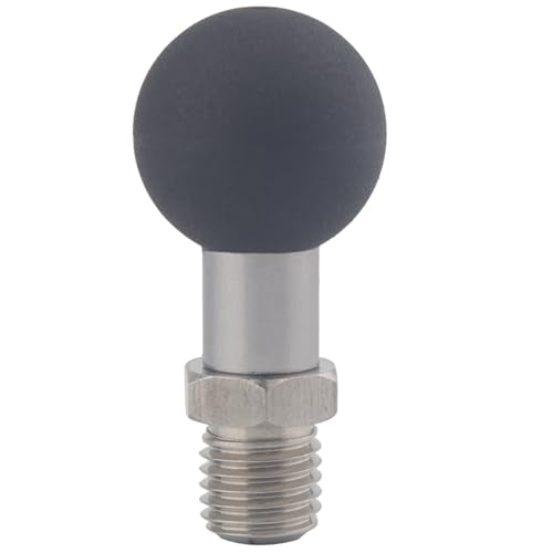 20mm Ball Adapter with M10 Stud – Heavy-Duty Motorcycle & Off-Road Mount for iPad and Phones | Stainless Steel Core + TPU Coating | Anti-Vibration M10 Thread for Rugged Rides - size: M10