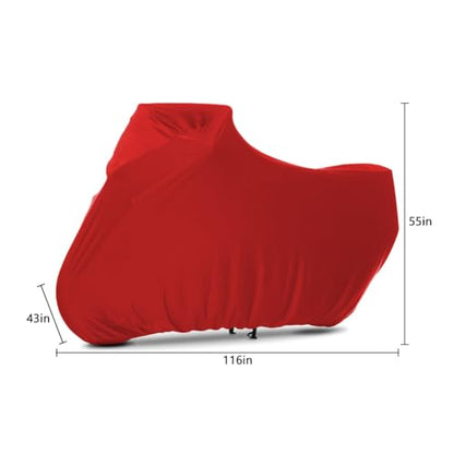 WinPower Indoor Motorcycle Cover, Soft Stretch Elastic Dustproof Scratchproof Cover for Motorbikes, 116 x 43 x 55 inches - size: 3XL(116 x 43 x 55 inches)