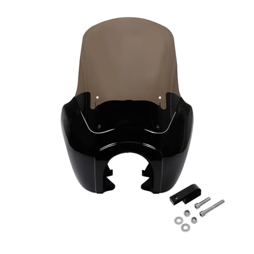 Green-L Front Fairing with 15" Windshield Windscreen and Headlight Extension Block Fit for Harley Dyna FXDB FXDF FXDL 2006-2017 T-Sport 2000-2003 - color: Set B