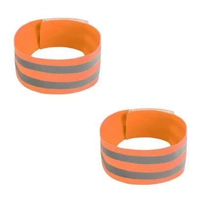 26pcs Reflective Bands Elastic Armband Wristband Ankle Leg Straps Kids Safety Reflector Tape Straps for Night Jogging Biking Running - color: Orange