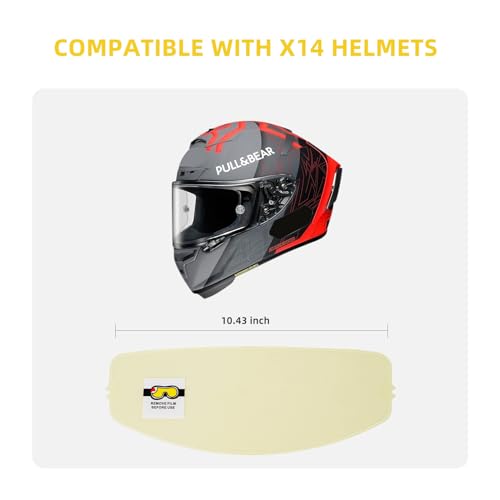 Soman X14 Motorcycle Helmet Visor Anti-Fog Film, DSK303 Anti Fog for Helmet Compatible with X14 Helmets
