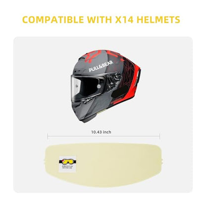 Soman X14 Motorcycle Helmet Visor Anti-Fog Film, DSK303 Anti Fog for Helmet Compatible with X14 Helmets