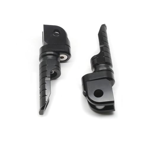 MZS Motorcycle Foot Pegs Compatible with ZX4R ZX4RR ZX25R EX 400 500 Z400 Z500 2018-2026, Front Adjustable Footpegs Rider Foot Pedal Black CNC - size: ZX4R/ZX4RR/ZX25R/EX 400 500/Z400/Z500