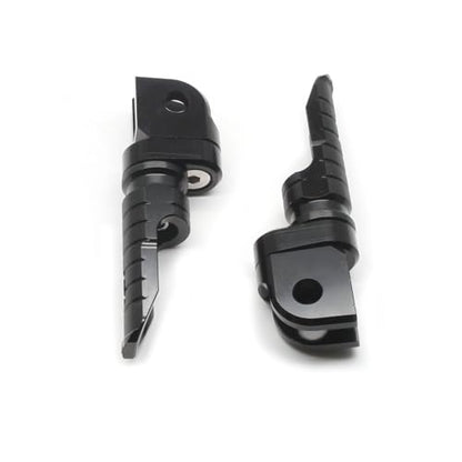 MZS Motorcycle Foot Pegs Compatible with ZX4R ZX4RR ZX25R EX 400 500 Z400 Z500 2018-2026, Front Adjustable Footpegs Rider Foot Pedal Black CNC - size: ZX4R/ZX4RR/ZX25R/EX 400 500/Z400/Z500