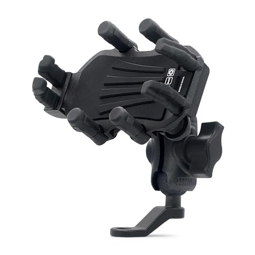 Motorcycle Phone Mount Holder with Vibration Dampener, 360° Adjustable M8 Ball Head (Rearview Mirror Mount) - size: Rearview Mirror Mount