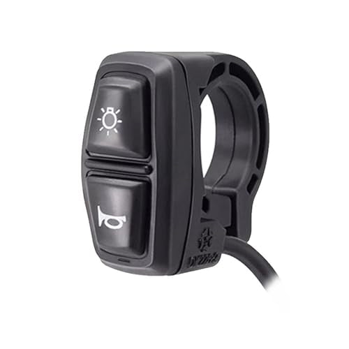 12-72V Universal Ebike Light and Horn Switch 2 in 1 Electric Bike Scooter Light Switch Motorcycle Button 7/8'' Motorcycle Headlights Horn Turn ON/Off Control Switches DK226 - style: 2-in-1 switch DK226