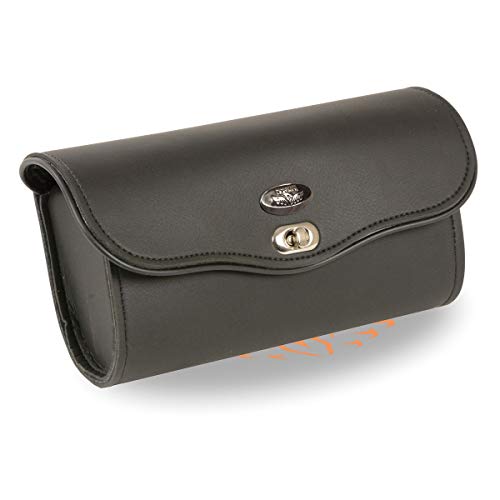 Milwaukee Leather Windshield Bag - PVC Motorcycle Storage w/Turn Lock or Hook Closure - Fits Most Bikes - One Size - color: SH49301-BLACK, size: One Size