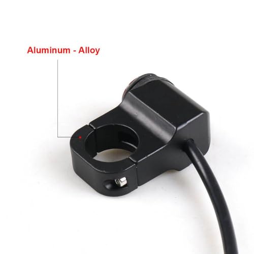 12V Waterproof Motorcycle Handlebar Light Switch Compatible with ATV Headlight Fog Spot On Off Control
