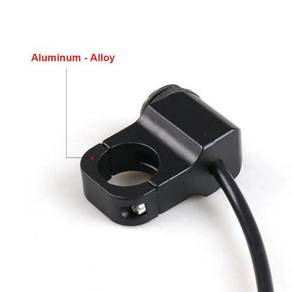 12V Waterproof Motorcycle Handlebar Light Switch Compatible with ATV Headlight Fog Spot On Off Control