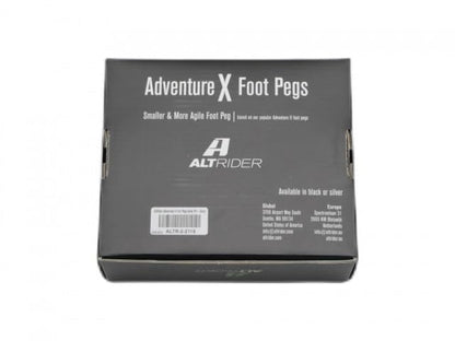 AltRider Adventure X Foot Pegs Compatible With BMW R 1200/1250 / 1300 GS/GSA - Heavy Duty Design - Boot Friendly, High Traction Cleats for Stability & Grip - Adjustable Camber & Height - Black - color: Black, size: Adventure X (56mm x 95mm)