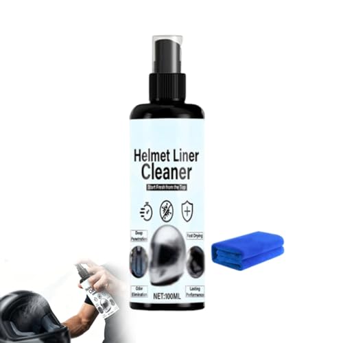 Helmet Liner Cleaner & Deodorizer Spray, Motorcycle Helmet Cleaning Kit, Motorcycle Helmet Liner Care Kit (1PCS) - color: 1PCS
