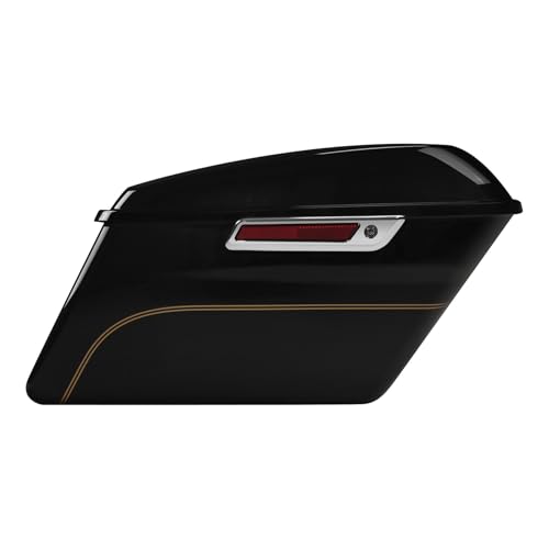 HR3 17RGU Black Quartz Hard Saddlebags Compatible with 2017 Road Glide Ultra FLTRU (Replace for OEM) Fit for 2014-2023 Harley Touring Models - color: Black Quartz 2017RGU