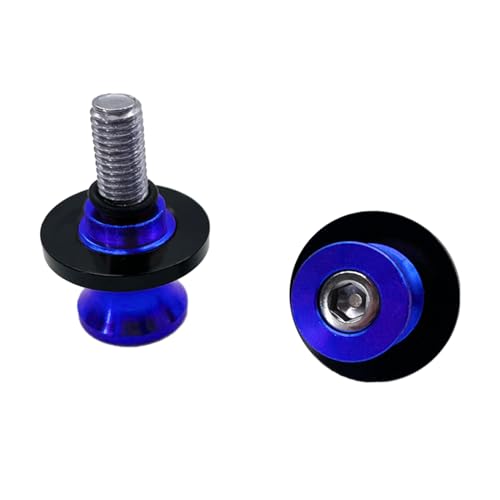 2Pcs Frame Stands Screws Swingarm Spools Slider 6mm 8mm 10mm Screw for Motorcycle Modification Tool Motorcycle Decorations - color: Blue, size: 6MM