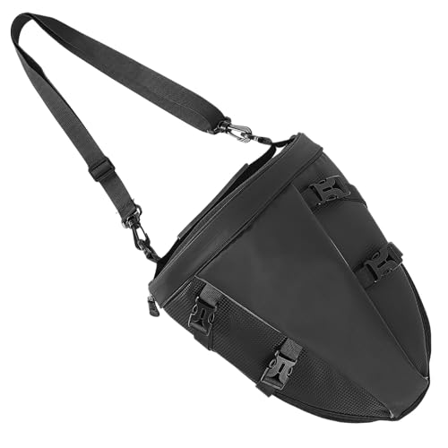 Motorcycle Tail Bag Multifunctional Waterproof Storage Saddle Bag with Straps Non Slip Base Top Motorcycle Seat Bag Sports Motorbike Rear Rack Bag