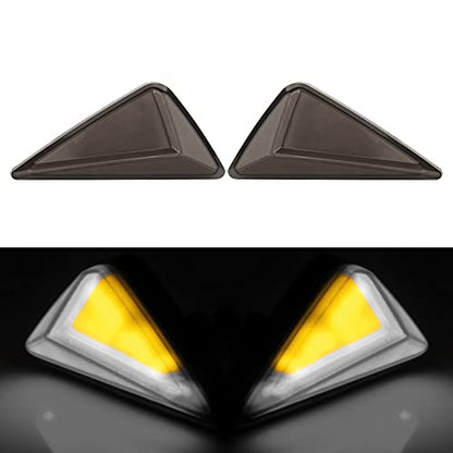 Three T FSFY Motorcycle Turn Signal Lights Indicators For Motorcycle, Scooter, Electrical Bike, Car, Amber & White Light Universal