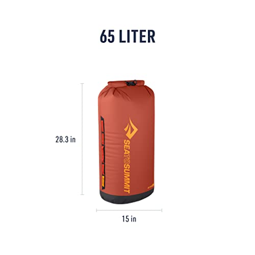 Sea to Summit Big River Dry Bag, Heavy-Duty Dry Storage, 65 Liter, Picante Red - color: Picante Red, style: 65 Liter