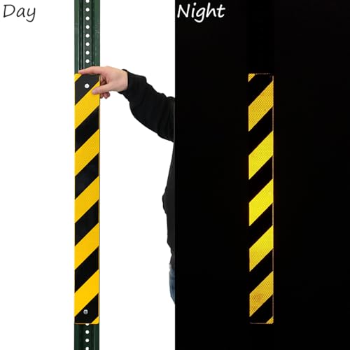 SmartSign - K-2185-FY-03x30 Reflective Sign Post Panel By | 3" x 30" 3M Fluorescent Diamond Grade Reflective Aluminum Black on Yellow