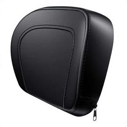 Passenger Backrest Pad Sissy Bar Cushion Compatible with Harley Touring Electra Glide Road Glide Road King Street Glide 2009-2023 - Fits Standard Height & Tall Detachable Uprights - Black PU Leather - color: Blaack#3