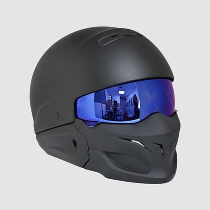 Compatible with EXO Covert Visor Replacement Motorcycle Helmet Visor Sun Protection Anti-Scratch, Universal(Revo Deep Blue) - color: Revo Deep Blue