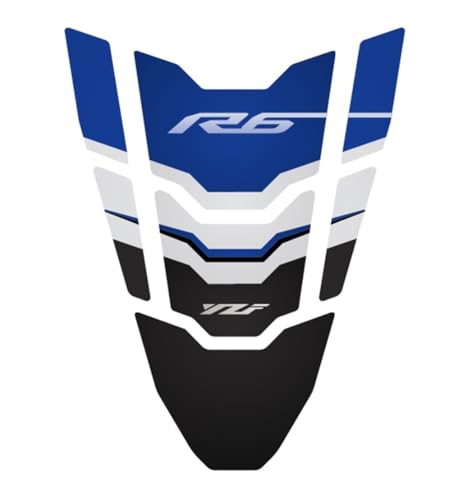 Tank Sticker for YZF R6 R 6 Motorcycle Accessory Fuel Tank Sticker Protector Decal Oil Gas Tankpad Stickers Accessories - color: White Black blue