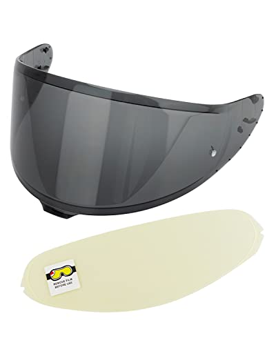 CWR-F2 Shield Visor with Anti-Fog Lens insert Film For RF-1400 RF1400 Motorcycle Helmet, CWR F2 Aftermarket Visor (Smoke + Film) - color: Smoke + Film