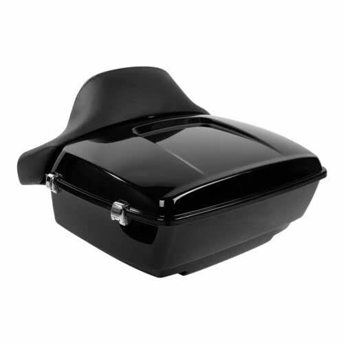 TCMT King Motorcycle Trunk Backrest Two Up Mounting Rack Fit For Harley Touring 1997-2008 Electra Glide Road Glide Street Glide Pack - color: No Speaker Holes: Style C Black Rack