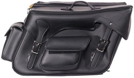 Unisex Waterproof UV Protected Large Quick Detach Plain Universal Fit PVC Leather Motorcycle Saddle Touring Bag/Back Pack