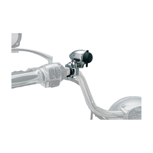 Kuryakyn 1423 Motorcycle Handlebar Accessory: Electrical Power Point/Device Charger with Mounting Clamp, Universal Fit for 1" Diameter Handlebars, Chrome , Black - size: 1 Inch