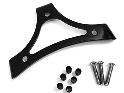 Gloss Black Tourer Mounting Triangle Passenger Sissy Bar Backrest Pad Bracket Mount Harley Davidson 1987-2024 Touring Street Glide Road King Ultra Electra Classic 18-24 Softail Fat Boy Slim Breakout
