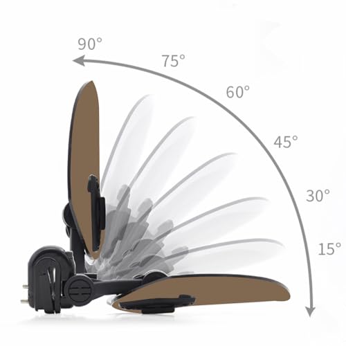 36cm Motorcycle Wind Deflector Clear Lens Adjustable Clip Windshield Extension Universal Fit for Most Motorcycle Scooter,Smoke - size: Large-smoke