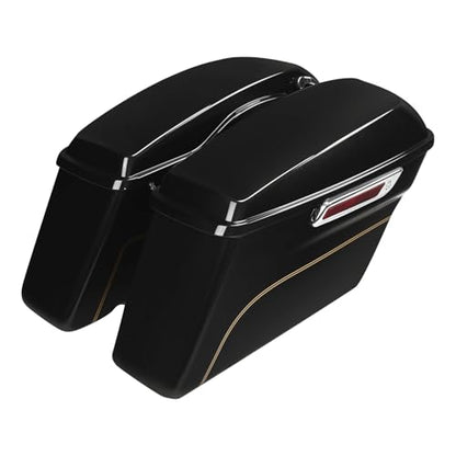 HR3 17RGU Black Quartz Hard Saddlebags Compatible with 2017 Road Glide Ultra FLTRU (Replace for OEM) Fit for 2014-2023 Harley Touring Models - color: Black Quartz 2017RGU