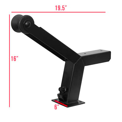 Extreme Max 3006.8788 Adjustable Height Notched Winch Stand with Roller - Black Powder Coat Finish, Hardware Fits 3" W x 5" H Trailer Frames - color: Black, size: Fits 3"W x 5"H Trailer Frames