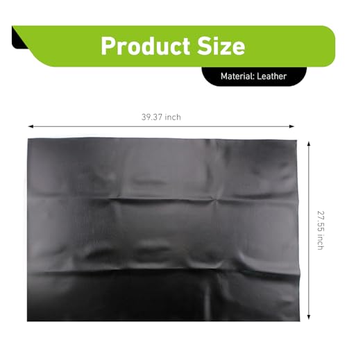 Motorcycle Seat Cover, 39.37" x 27.56" Leather Elastic Scooter Seat Cover Replaced, Universal DIY Seat Protector for Motorcycle, Scooter or Electric Vehicle (Black)