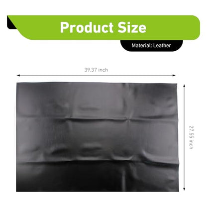 Motorcycle Seat Cover, 39.37" x 27.56" Leather Elastic Scooter Seat Cover Replaced, Universal DIY Seat Protector for Motorcycle, Scooter or Electric Vehicle (Black)