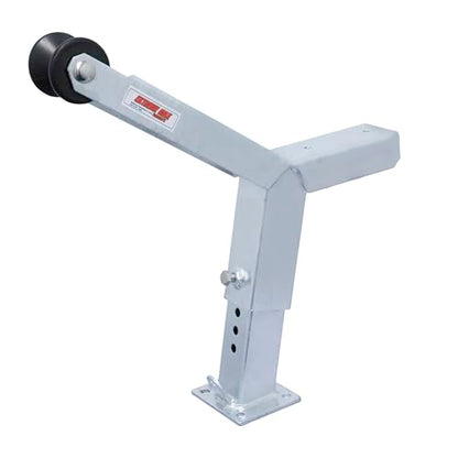 Extreme Max 3006.6898 Adjustable Height Notched Winch Stand with Roller - Galvanized Finish, Hardware Fits 3" W x 5" H Trailer Frames - color: Galvanized, size: Fits 3"W x 5"H Trailer Frames