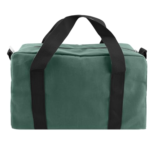 Small Tool Bag,Close Top Wide Mouth Tool Organizer Bag,Large Capacity Tool Bags for Men,Canvas Tool Storage Bag for Storage Handbag for Screwdrivers,Wrench,Pliers Hand Tools (DarkGreen, 16 Inch) - color: DarkGreen, size: 16 Inch