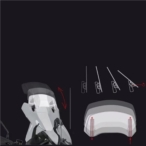 Fairing Windscreen For NMAX N125 NMAX150 NMAX155 Motorcycle Windshield Extension Adjustable Spoiler Deflector
