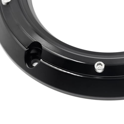 Transparent Derby Cover，New Hardware Kit Included for Harley Bagger/Touring Road Glide、Street Glide、Road King 、Trikes 2017-2026 (Black) - color: Black