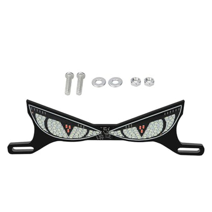 Brake Light Motorcycle, License Plate Eye Lamp, Rear Safety Indicator, Compact Sturdy Construction, Quick Install Feature, Road Travel Protection Tool, Highway Cycling Use 7.48x1.97x0.2 Inches - color: Snake eye lamp - ice blue + red flash