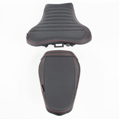 Motorcycle Driver Rider Rear Passenger Seat fit for Z900 Z 900 2017 2018 2019 2020 2021 2022 2023 2024 Pressure Relief Soft Pillion Saddle Cushion Pad, Black - color: Front & Rear - Black