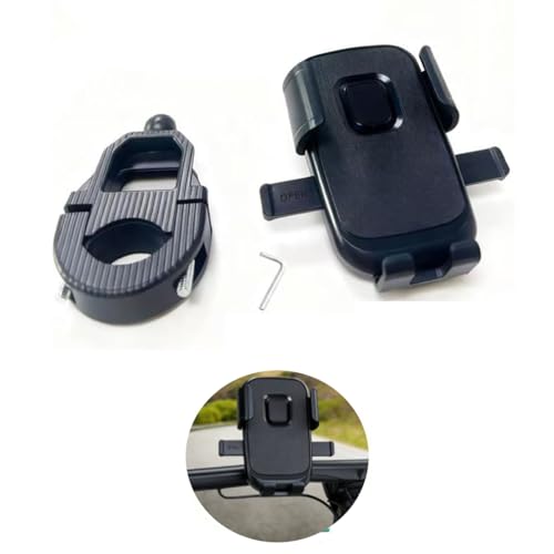 Motorcycle Phone Mount - [Dual Shock Absorbers] [Metal Adjustable Arm] | Bicycle Handlebar Phone Holder, Fits iPhone 16/15/14/13 Pro Max, 4.7-6.7 Inch Phones