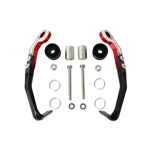 Motorcycle Brake Lever Guard Protection Brake Clutch Lever Protector Handlebar Handguard Kit for Yamaha for YZF-R1/For R1M R3 R6 R7 R9,Easy to Install - color: Red-A