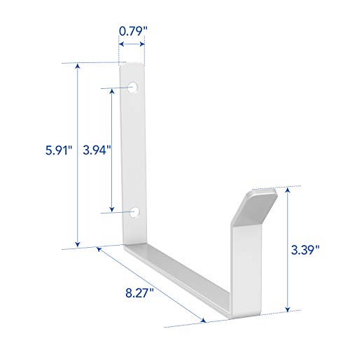 FLEXIMOUNTS 2 Pack Add On Storage Utility Hook Accessory for Garage Ceiling Rack, Max Weight Capacity up to 35lbs,White - color: White