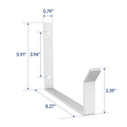 FLEXIMOUNTS 2 Pack Add On Storage Utility Hook Accessory for Garage Ceiling Rack, Max Weight Capacity up to 35lbs,White - color: White