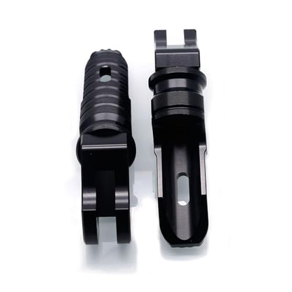 MZS Motorcycle Foot Pegs, 360° Roating Rider Front Footpegs Footrest Rest Pedal Black CNC Compatible with Bonneville T100 2016-2022 / Bonneville T120 2016-2022 - size: Bonneville T100 / Bonneville T120