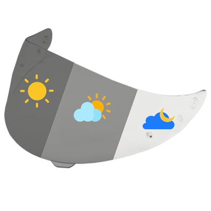 C91 Helmet Shield Replacement,HJ-17 Motorcycle Helmet Visor Compatible with HJC C91/C90/C91N/CL-MAX 2/CL-MAX 3/is-MAX 2/is-MAX BT/SY-MAX 3(Photochromic) - color: Photochromic