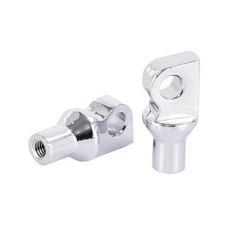 Highway Pegs Passenger Foot Pegs Footrest Footpeg Adapter Fit Harley Touring Street Glide Road King Road Electra Glide Sportster Dyna Softail (Chrome) - color: Chrome