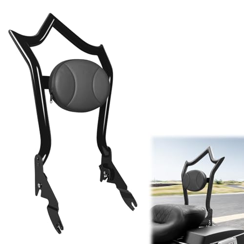 AUFER Motorcyle Rear Passenger Backrest Sissy Bar With Back Rest Pad Compatible With For Harley Touring Road King Electra Glide Street Glide Road Glide FLHR FLHX FLHT FLTR 2009-2025 Sissy Bar | Premium Stylish Sissy Bar Backrest,Quick Install & Easy Remov