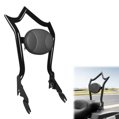 AUFER Motorcyle Rear Passenger Backrest Sissy Bar With Back Rest Pad Compatible With For Harley Touring Road King Electra Glide Street Glide Road Glide FLHR FLHX FLHT FLTR 2009-2025 Sissy Bar | Premium Stylish Sissy Bar Backrest,Quick Install & Easy Remov