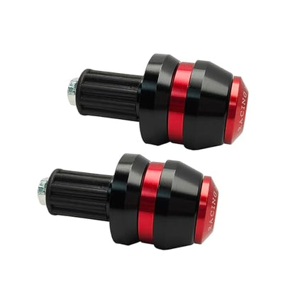 22mm 7/8'' Motorcycle Bar End Plug Sliders Universal Handlebar Grips Bar Ends Caps replacement for Honda Yamaha Suziku Kawasaki BMW Motorbike Dirt Bike(Red) - color: Red